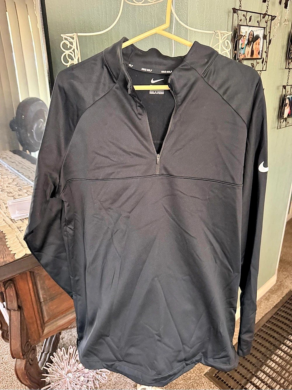 Nike Black Quarter-Zip Athletic Top Size Medium